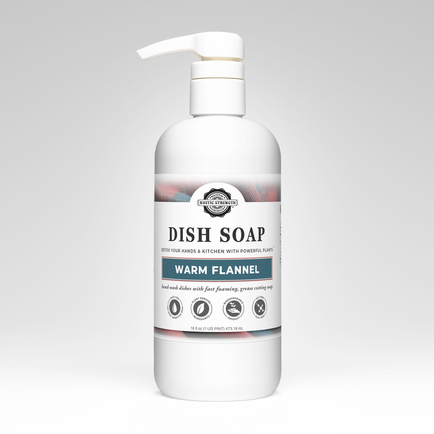 Dish Soap | Warm Flannel | 16 oz Pump Bottle