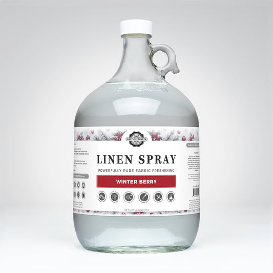 Rustic Strength, Linen Spray, 1 Gallon, Glass Jug, Winter Berry