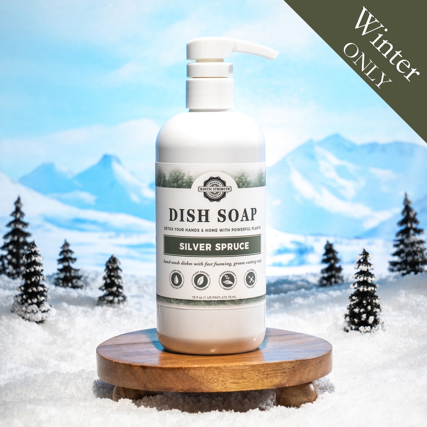 Dish Soap | Silver Spruce | 16 oz Pump Bottle
