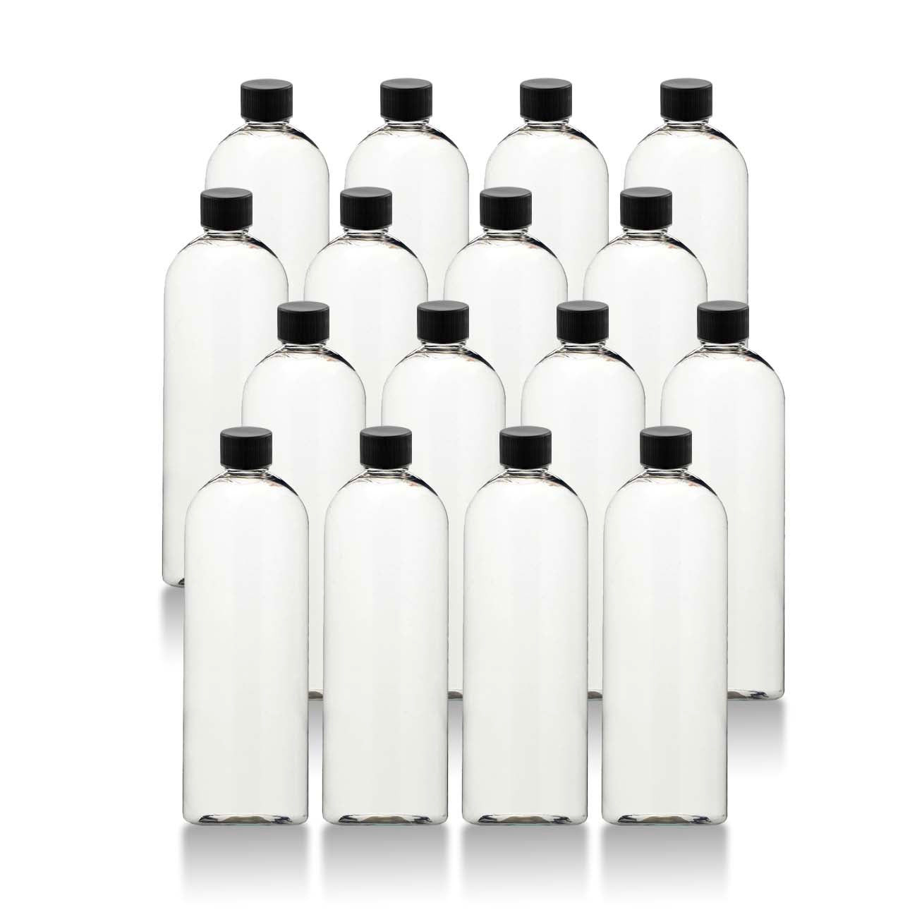 16 oz PET Plastic Bottles | Pack of 16