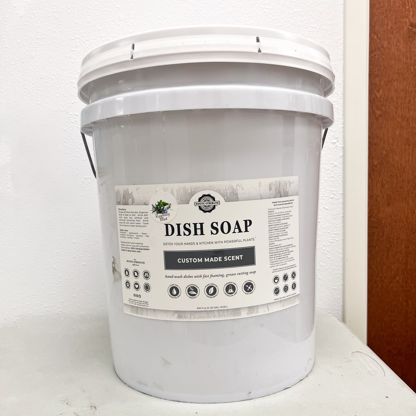 CLEARANCE | Dish Soap  | Rosemary Mint | Bucket ( 5 gallon )