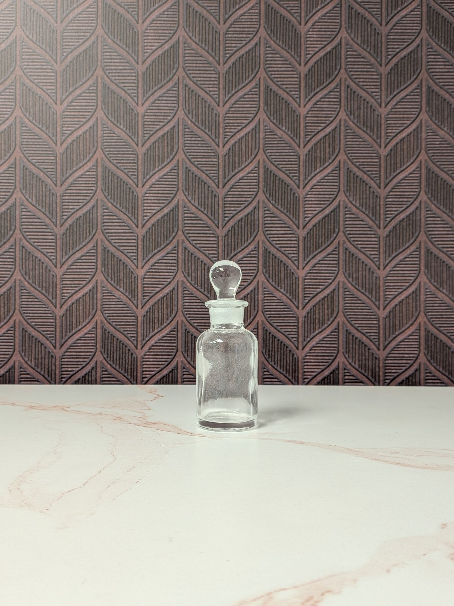 CLEARANCE | Glass Bottle with decorative stopper | 8 count