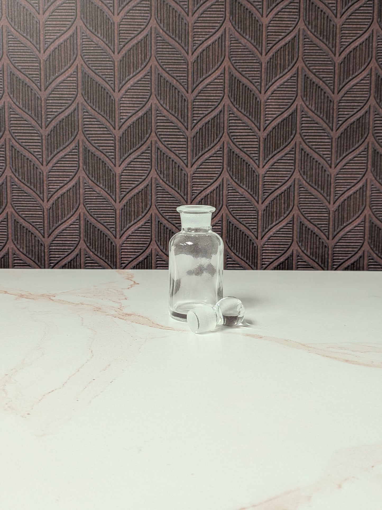 CLEARANCE | Glass Bottle with decorative stopper | 8 count