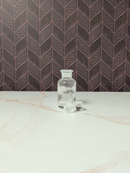 CLEARANCE | Glass Bottle with decorative stopper | 8 count