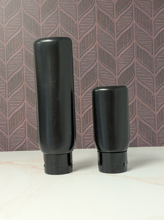 CLEARANCE | Black Bottles | 4 - 2oz & 4 - 4oz