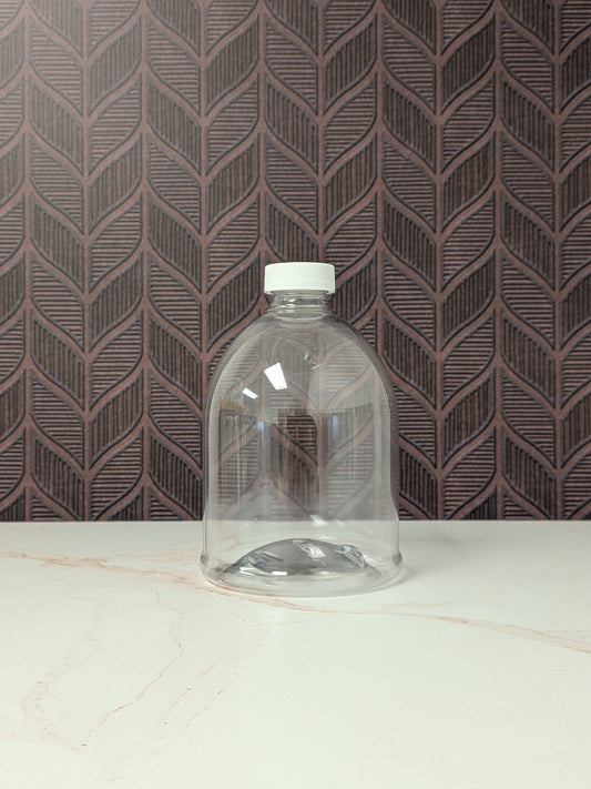 CLEARANCE | 12 oz Clear Bottle with white cap | 8 count