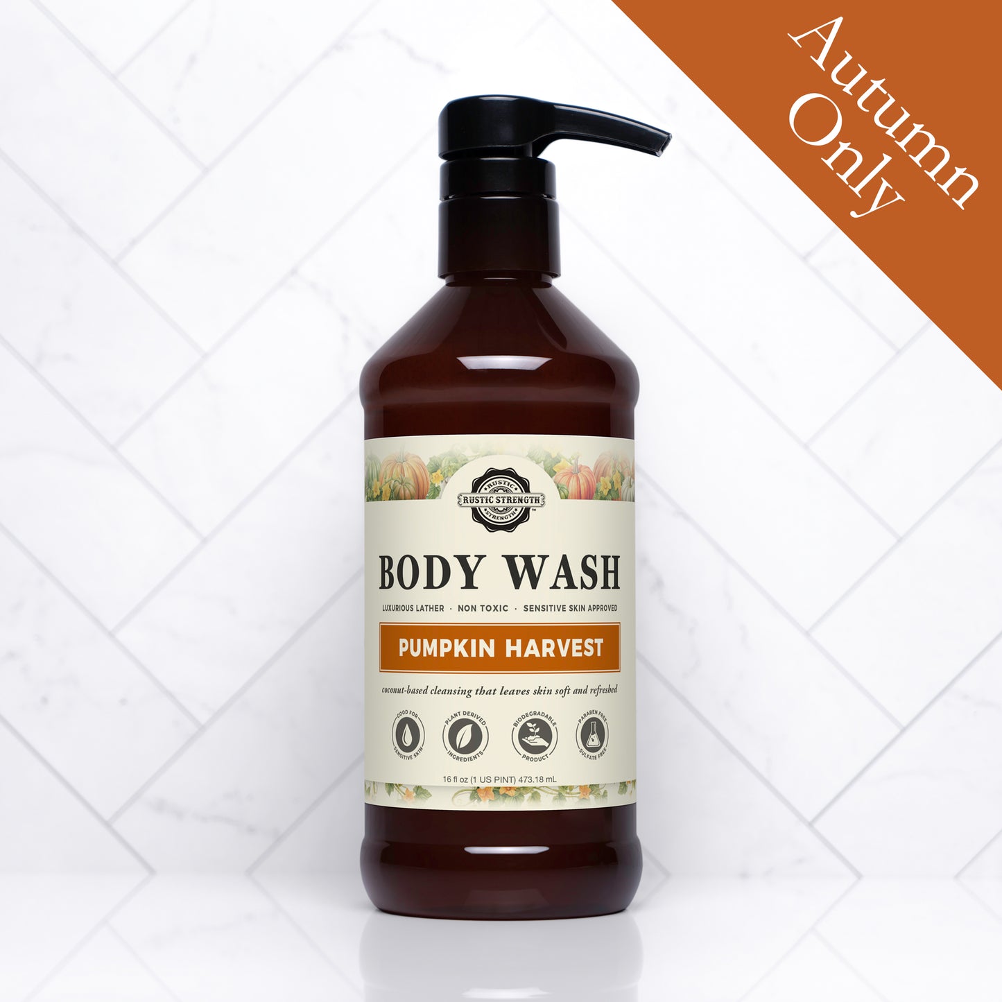 Body Wash | Pumpkin Harvest | 16 oz Bottle