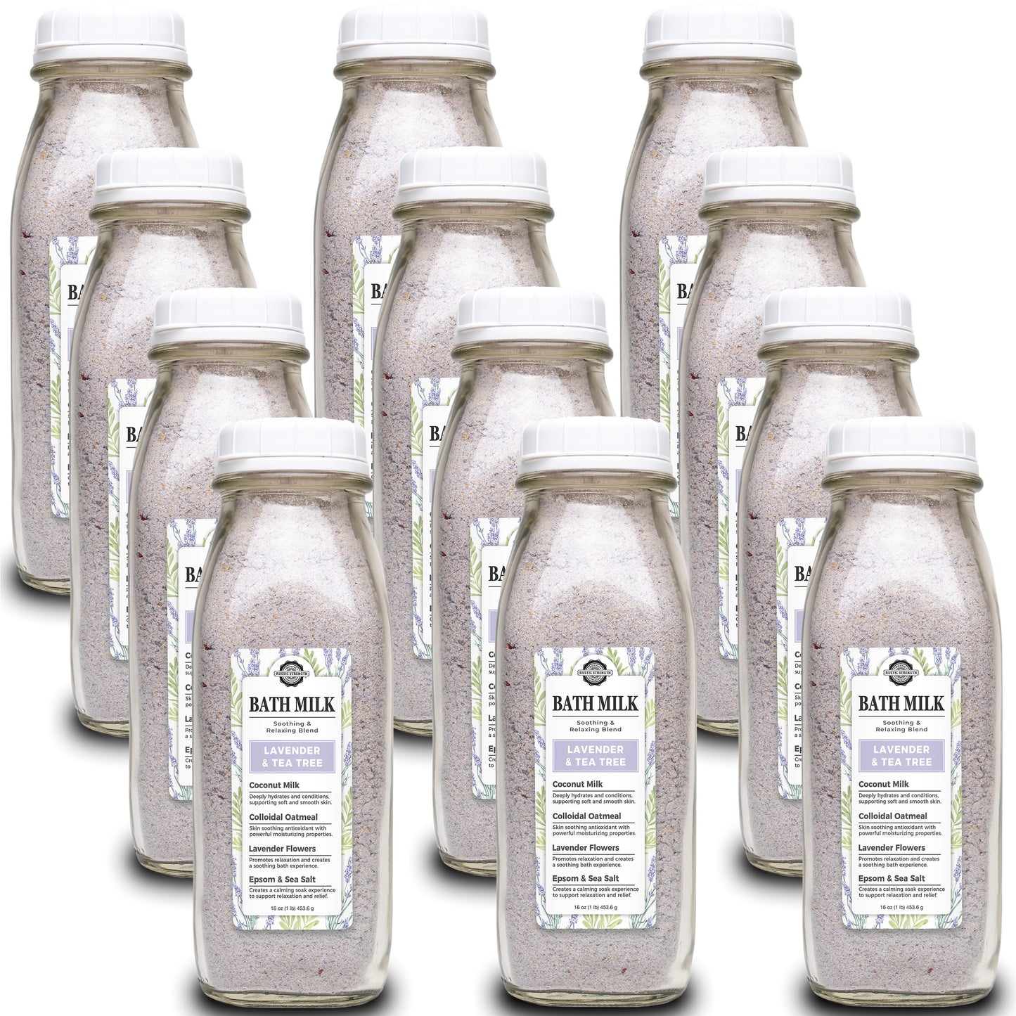 Bath Milk | 16 oz Glass Milk Bottle