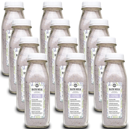 Bath Milk | 16 oz Glass Milk Bottle