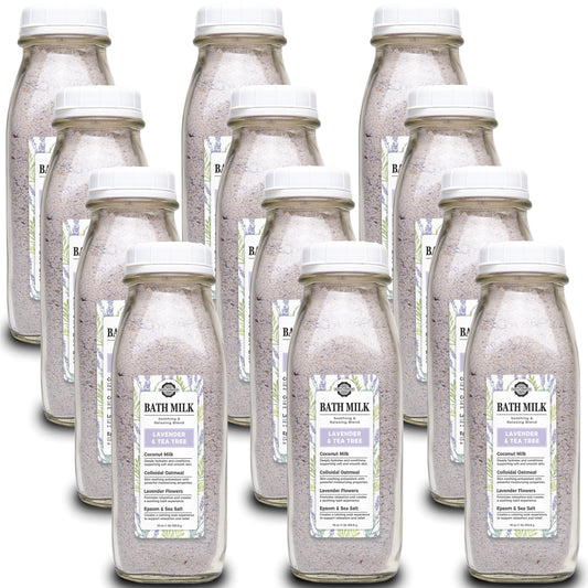Bath Milk | 16 oz Glass Milk Bottle