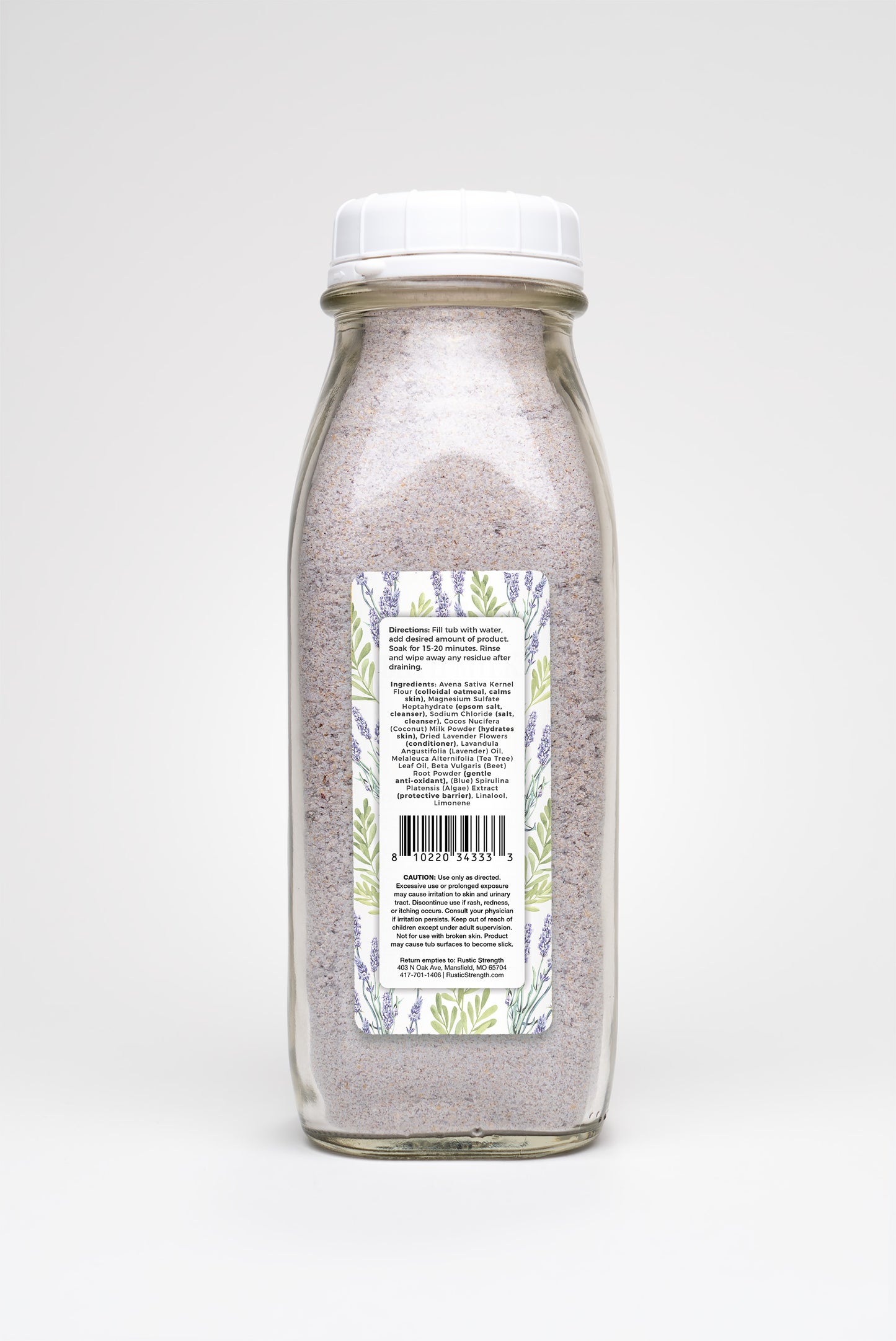 Bath Milk | 16 oz Glass Milk Bottle