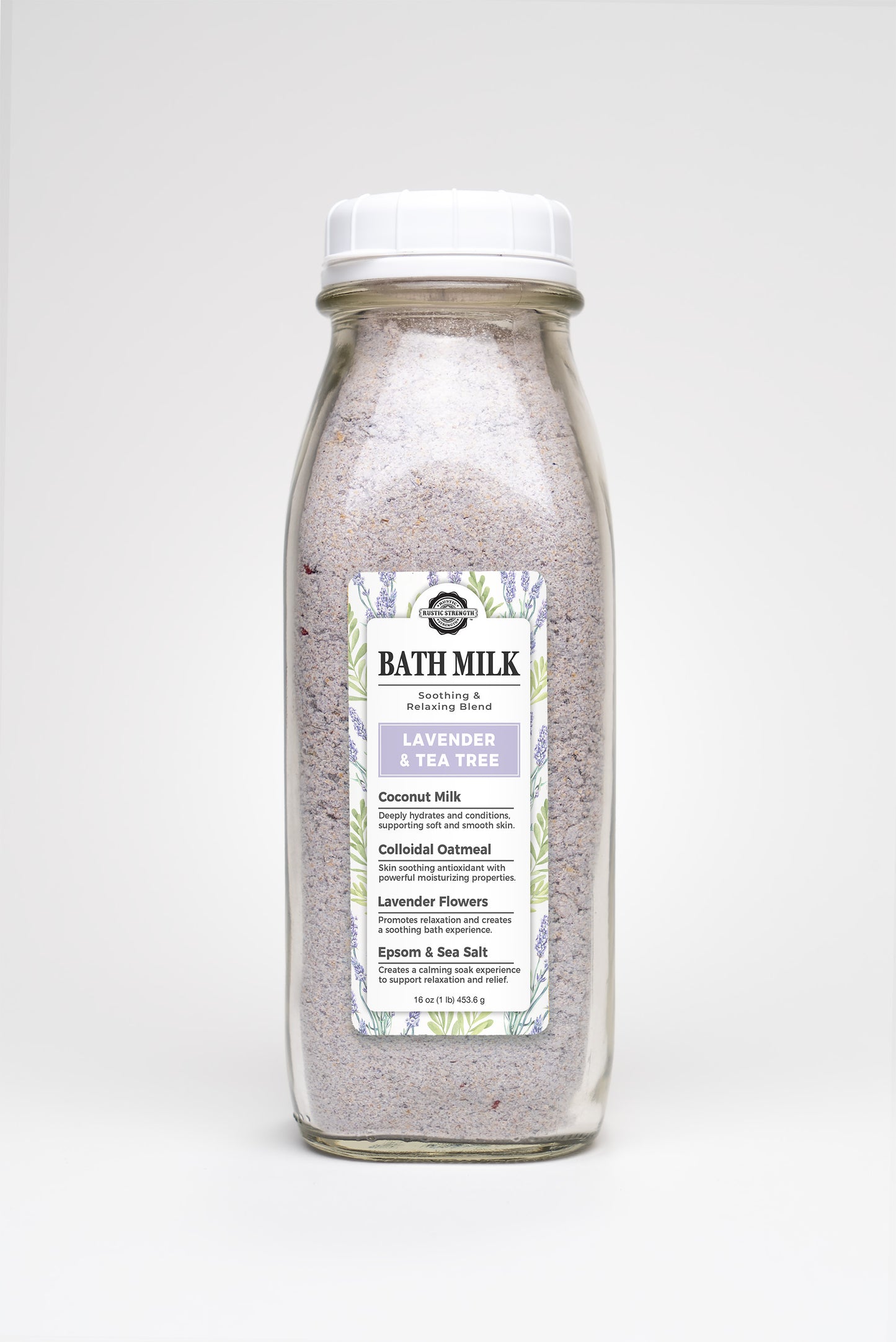 Bath Milk | 16 oz Glass Milk Bottle