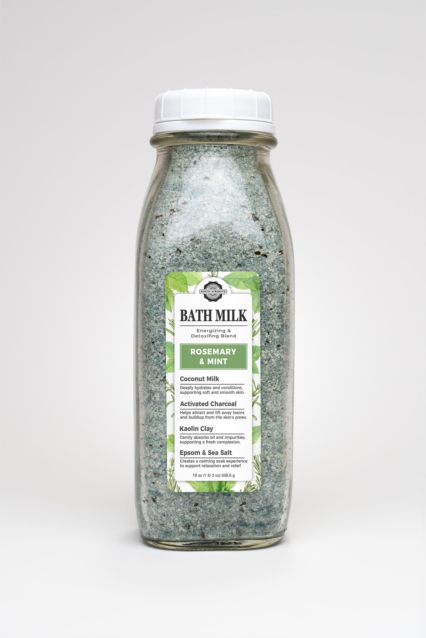Bath Milk | 16 oz Glass Milk Bottle