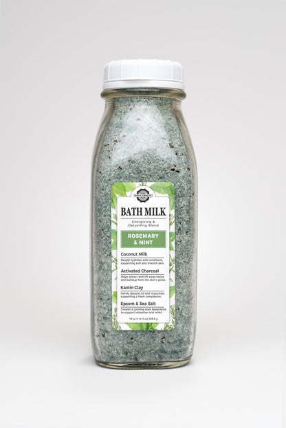 Bath Milk | 16 oz Glass Milk Bottle