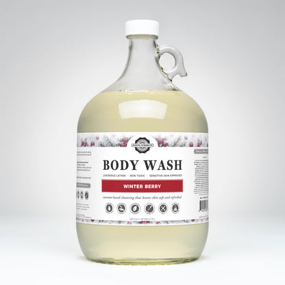 Rustic Strength, Body Wash, 1 Gallon, Glass Jug, Winter Berry