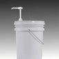 Rustic Strength, 5 Gallon, Bucket, white bucket with a white pump on a grey background