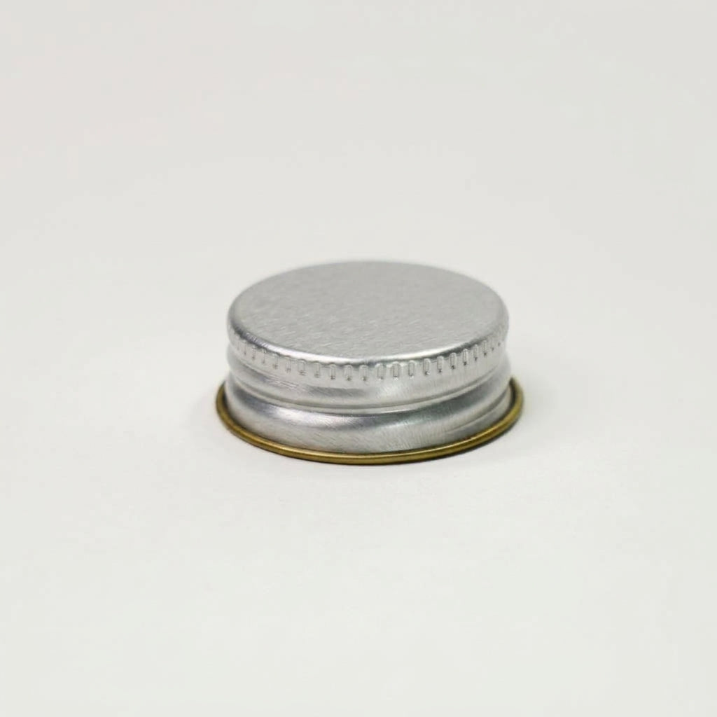 Rustic Strength, metal cap, aluminum color on a neutral background