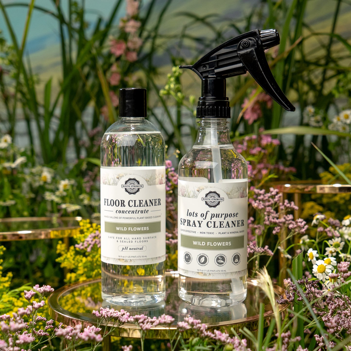 Spring Cleaning Sample Duo | 16 oz Lots of Purpose & Floor Cleaner | Wild Flowers