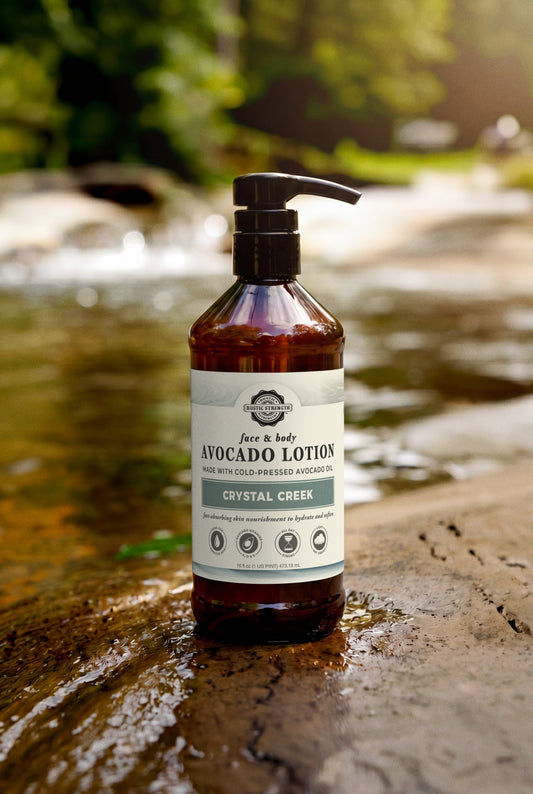 Avocado Lotion for Face & Body | Crystal Creek | 16 oz Bottle