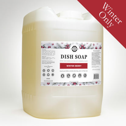 Rustic Strength, Dish Soap, 5 Gallon, Eco Jug, Winter Berry, Winter Only Badge