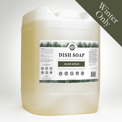Rustic Strength, Dish Soap, 5 Gallon, Eco Jug, Silver Spruce, with Winter Only badge