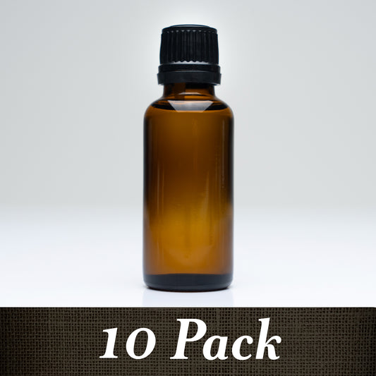1 oz Amber Essential Oil Bottles - 10 Pack