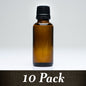 1 oz Amber Essential Oil Bottles with Dropper-Cap | Pack of 10