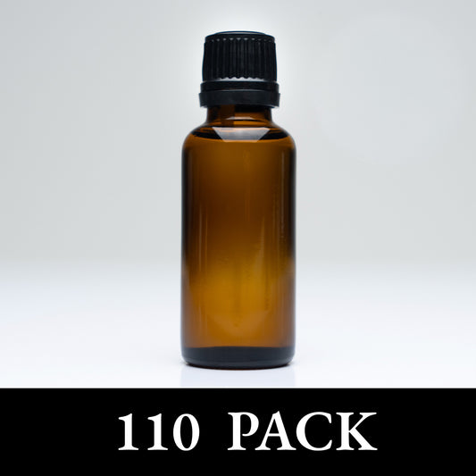1 oz Amber Essential Oil Bottles with Dropper-Cap | Case of 110
