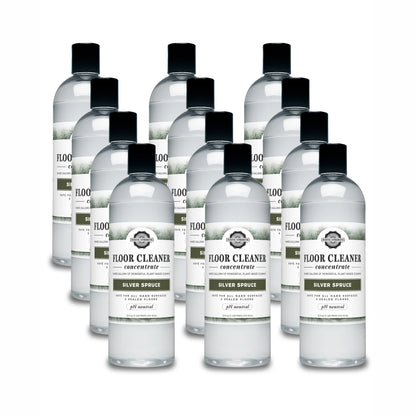 Rustic Strength, Floor Cleaner Concentrate, 16oz Plastic Bottle with flip top cap, Silver Spruce, 12 pack