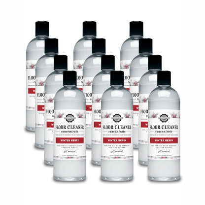 Rustic Strength, Floor Cleaner Concentrate, 16oz bottle with flip top cap, Winter Berry, 12 pack