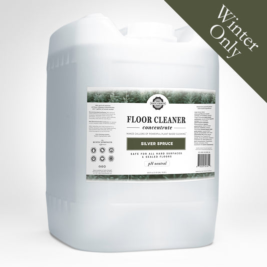 Rustic Strength, Floor Cleaner Concentrate, 5 Gallon, Eco Jug, Silver Spruce, with Winter Only badge