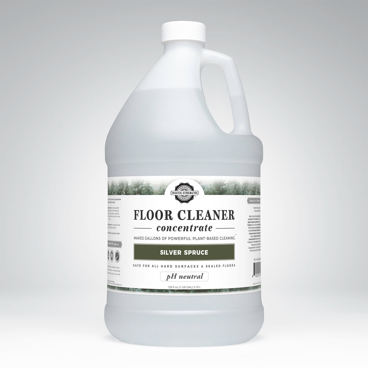 Rustic Strength, Floor Cleaner Concentrate, 1 Gallon, Plastic Jug, Silver Spruce