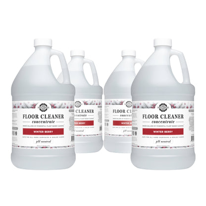 Rustic Strength, Floor Cleaner Concentrate, 4 - 1 Gallon, Plastic Jugs, Winter Berry