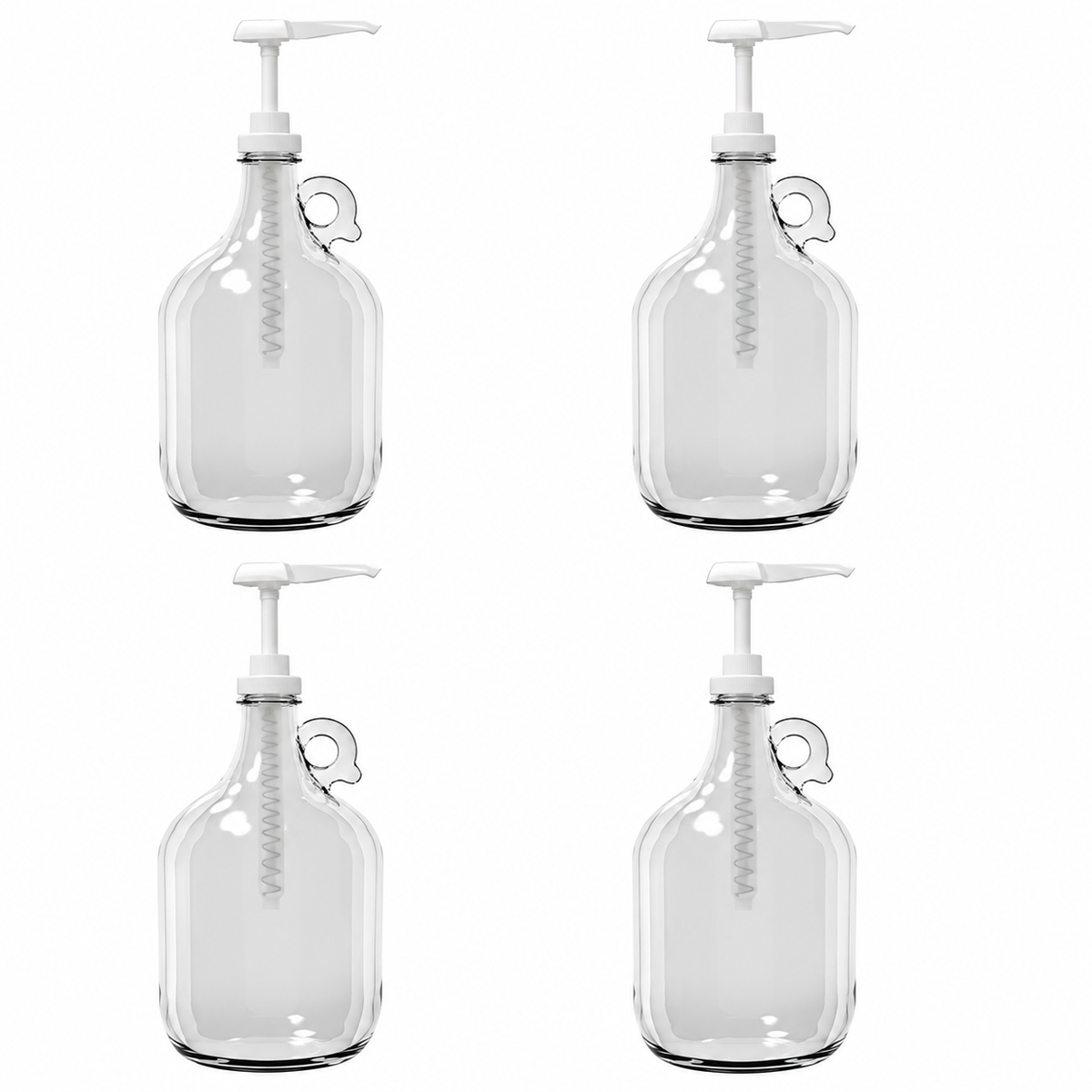 Rustic Strength, 1 Gallon Glass Jug, 4 jugs with white pumps
