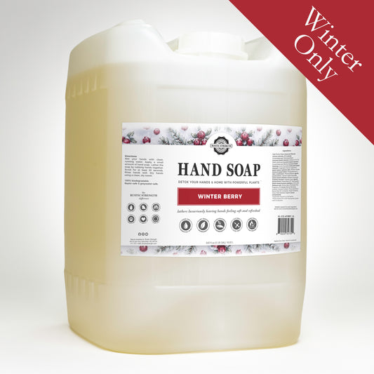 Rustic Strength, Hand Soap, 5 Gallon Eco Jug, Winter Berry, Winter Only badge