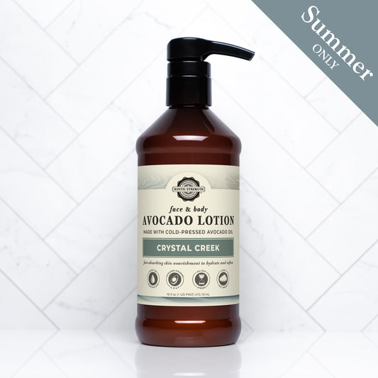 Avocado Lotion for Face & Body | Crystal Creek | 16 oz Bottle