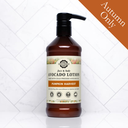 Avocado Lotion for Face & Body | Pumpkin Harvest | 16 oz Bottle