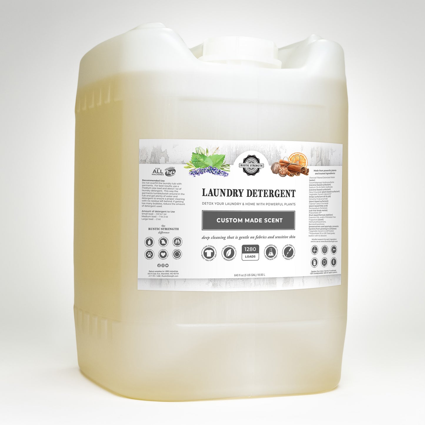 CLEARANCE | Laundry Detergent | Aromatherapy & Sweet Orange Warm Spices | 5 gal Eco Jug