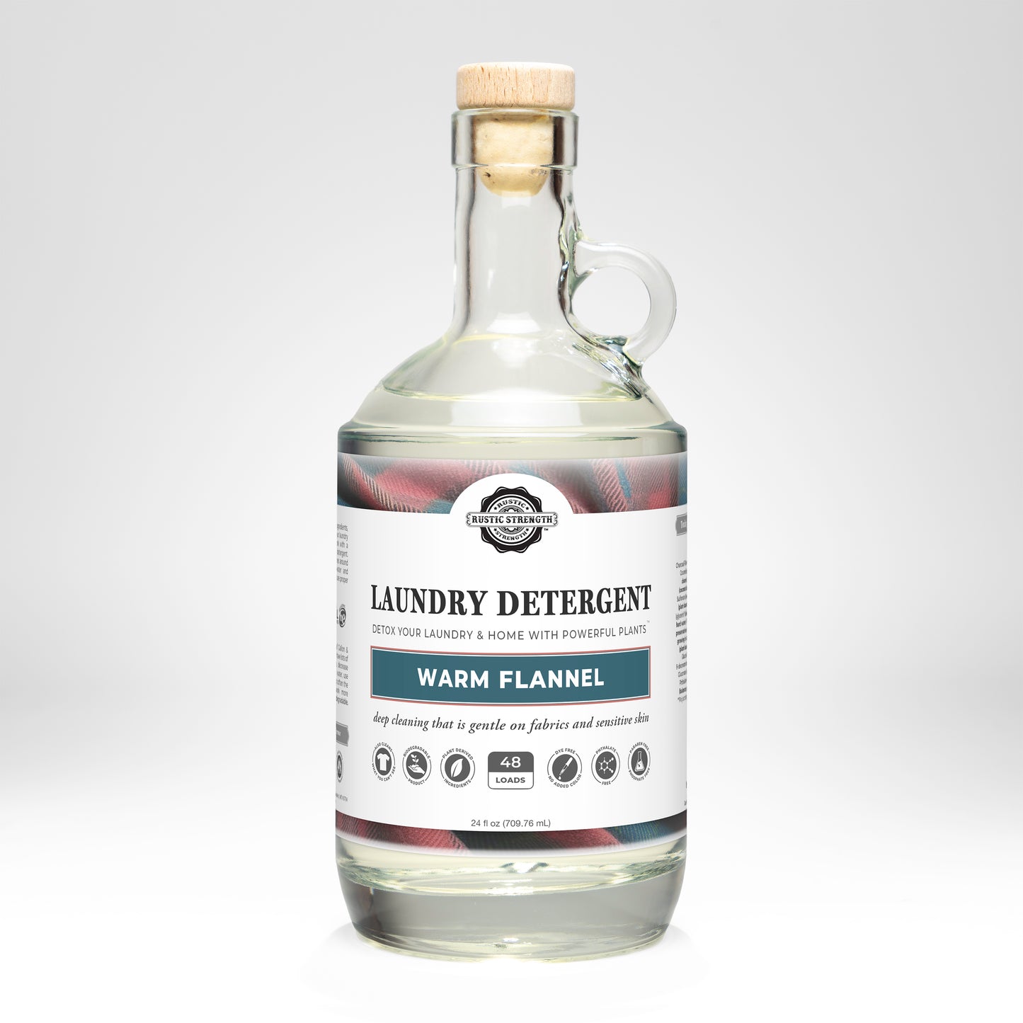 Laundry Detergent | Warm Flannel | 24 oz Glass Bottle