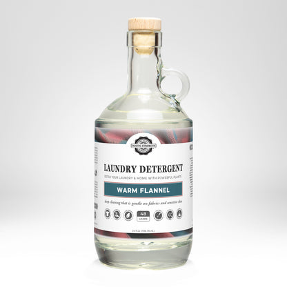 Laundry Detergent | Warm Flannel | 24 oz Glass Bottle