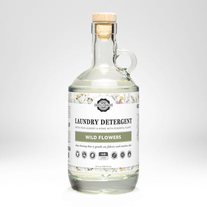 Laundry Detergent | Wild Flowers | 24 oz Glass Bottle