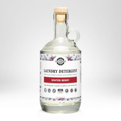 Rustic Strength - Laundry Detergent | 24oz, Glass Bottle | Winter Berry