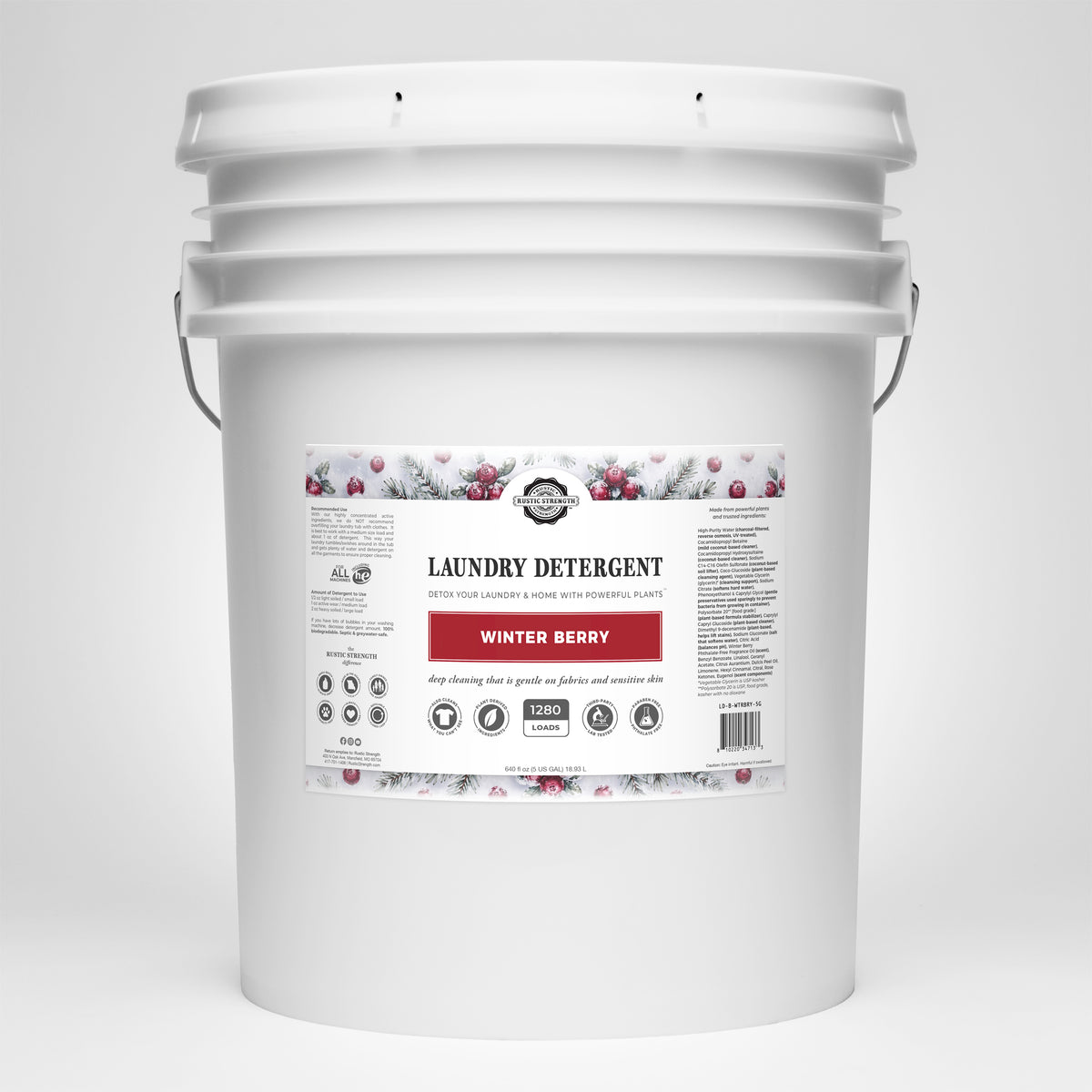 Rustic Strength - Laundry Detergent | 5 Gallon Bucket | Winter Berry