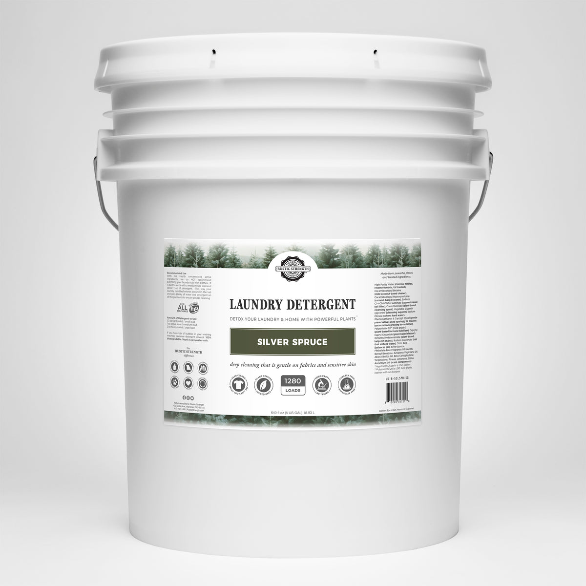Rustic Strength, Laundry Detergent, 55 Gallon, Drum, Silver Spruce