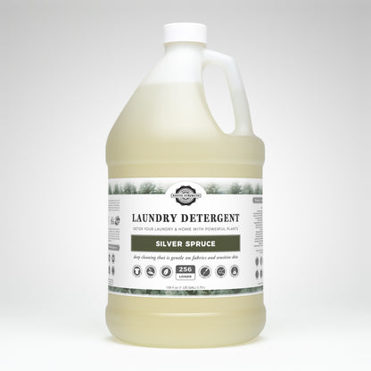 Rustic Strength, Laundry Detergent,1 Gallon, Plastic Jug, Silver Spruce