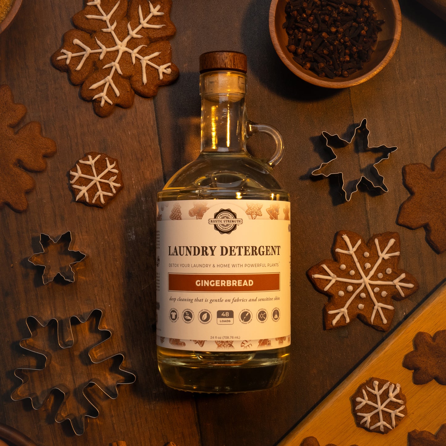 Laundry Detergent | Gingerbread | 24 oz Glass Bottle