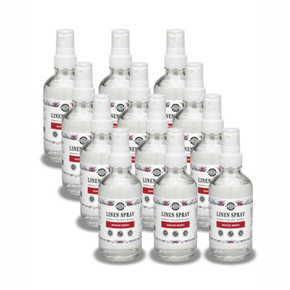 Rustic Strength, Linen Spray, 4oz, Glass with spray top, Winter Berry, 12 pack