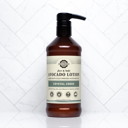 Avocado Lotion for Face & Body | Crystal Creek | 16 oz Bottle
