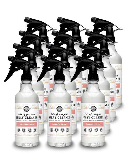 Rustic Strength, Lots of Purpose Spray Cleaner, Ready to Use, 16oz Spray Bottle, Sunburst Citrus, 12 pack