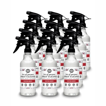 Rustic Strength, Lots of Purpose Spray Cleaner, 16oz with Spray top, Winter Berry, 12 pack
